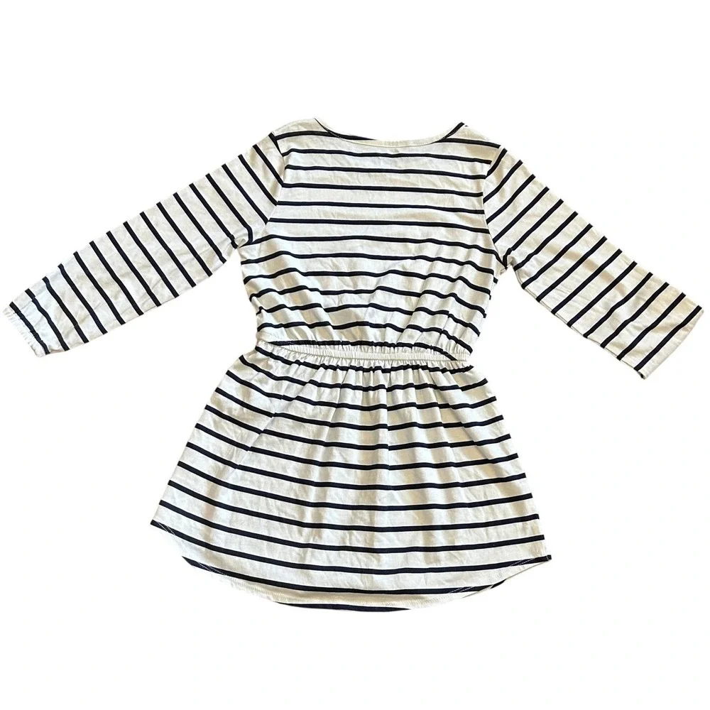 Gymoboree Girls Dress 5-6 Long Sleeve Striped Love Graphic Casual‎